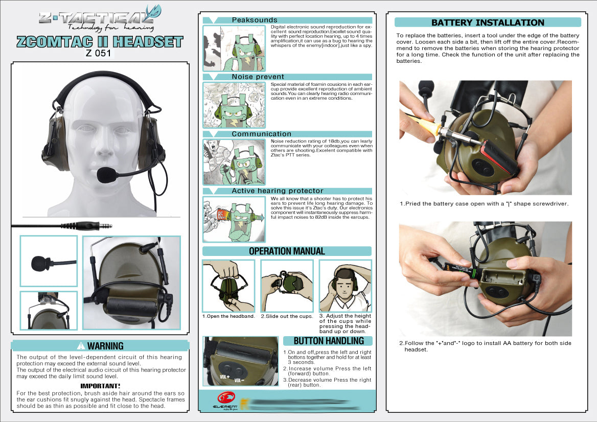 Z Tactical TRI Comtac III Headset