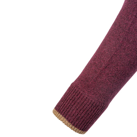 Jack Pyke Ashcombe Mens Pullover Zipknit Plum 