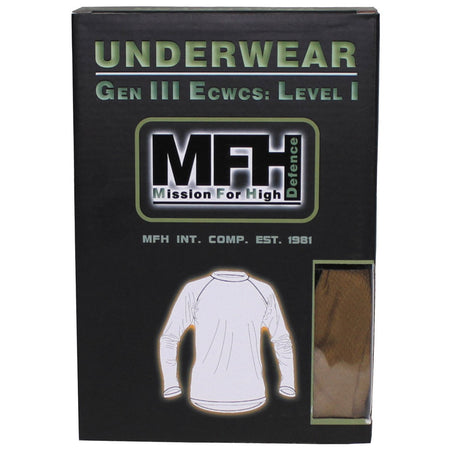 MFH US Base Layer Level I GEN III Long Sleeve Black
