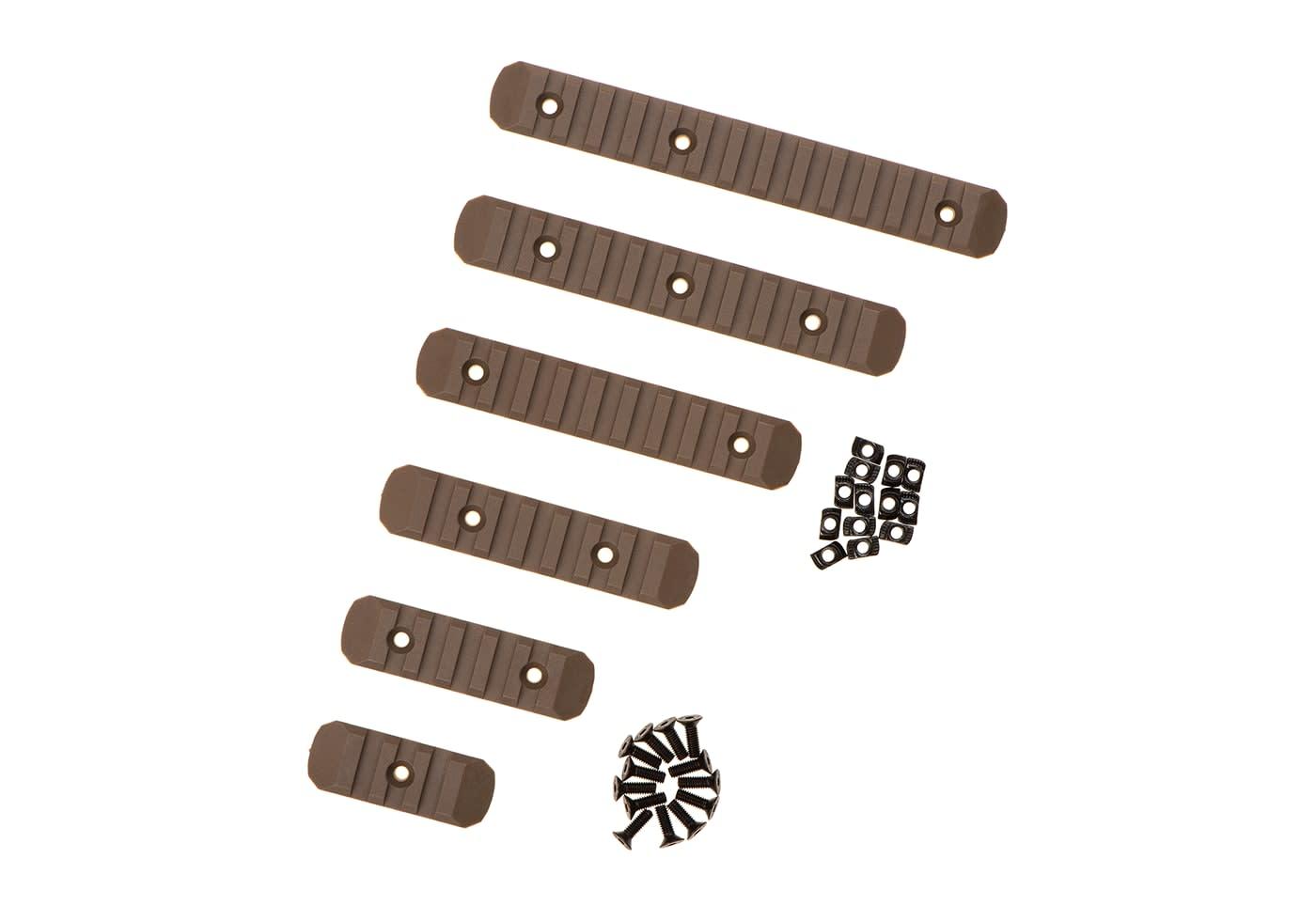Wadsn MP Airsoft Rail Mount Set for Keymod & M-LOK 6 Pack Dark Earth