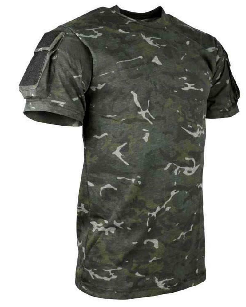 Kombat UK Mens Camo T-Shirt BTP Night Black
