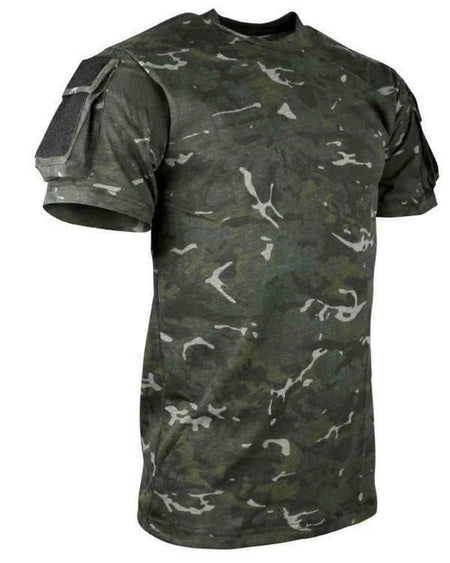 Kombat UK Mens Camo T-Shirt BTP Night Black