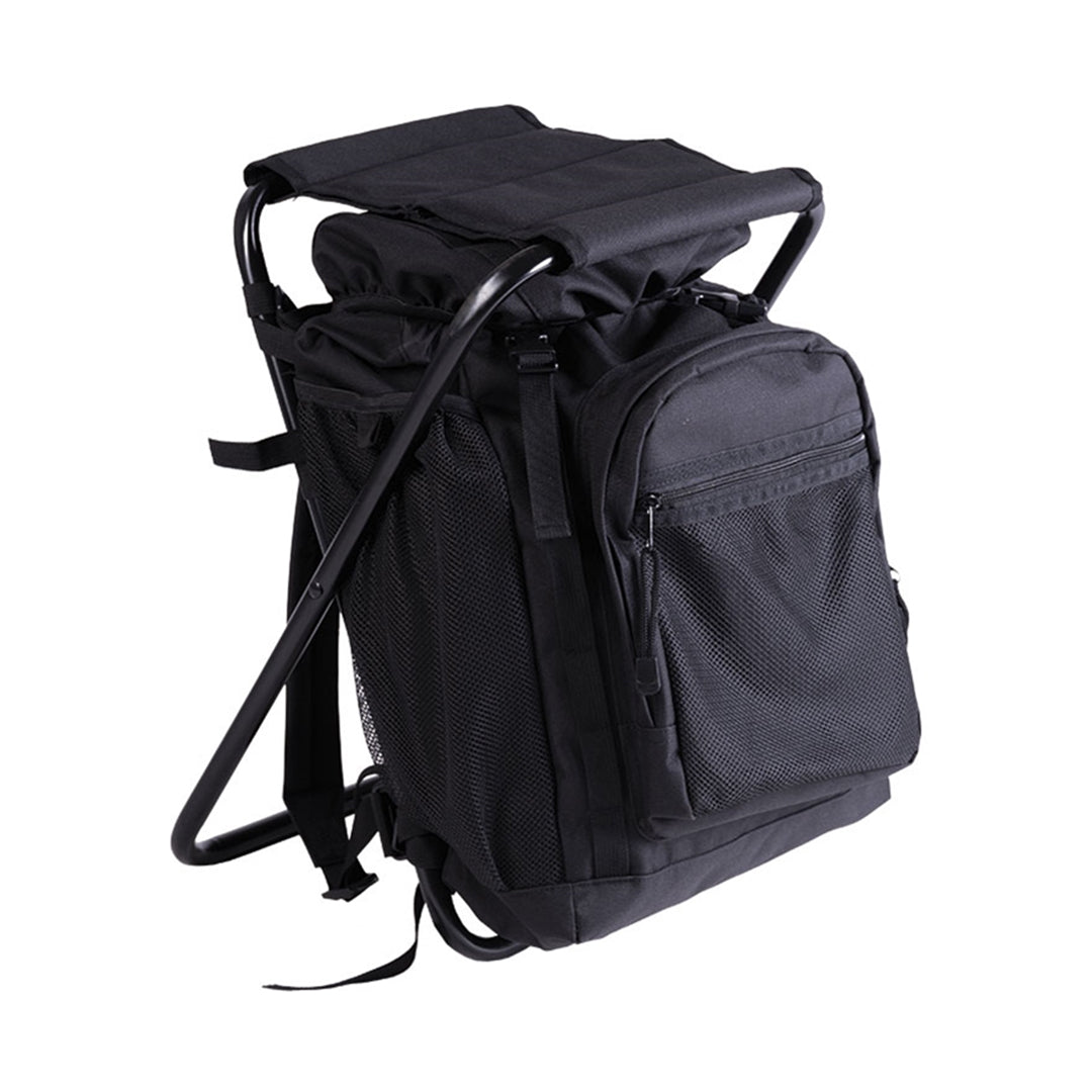 Mil-Tec Fishing Backpack with Stool Black 20Ltr 