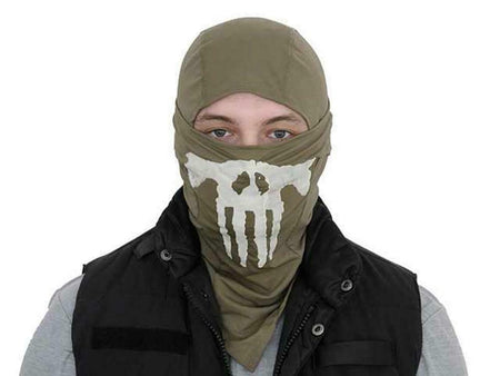 Emerson Lightweight Balaclava Skull Olive Green