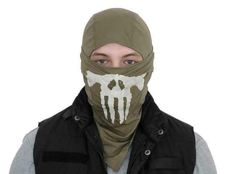 Emerson Lightweight Balaclava Skull Olive Green