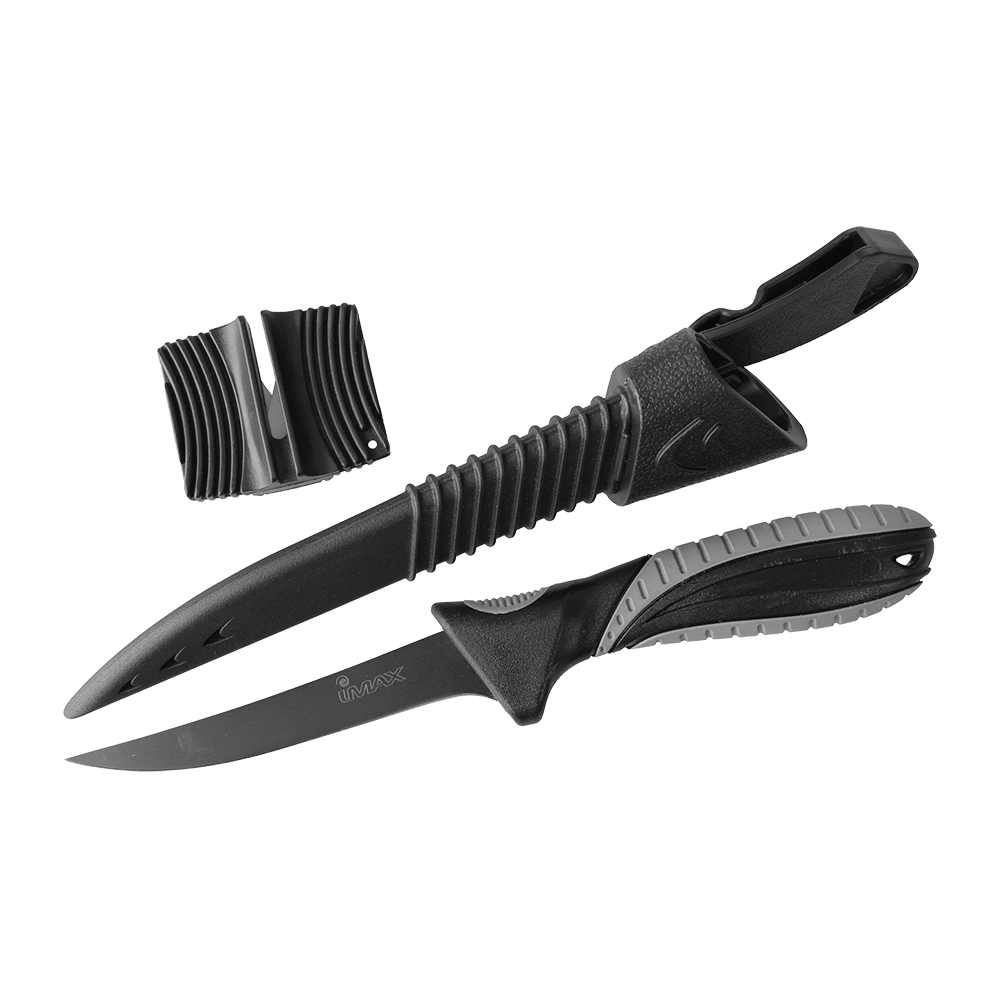 Imax Fishing Fillet Knife With Sharpener 4.5"