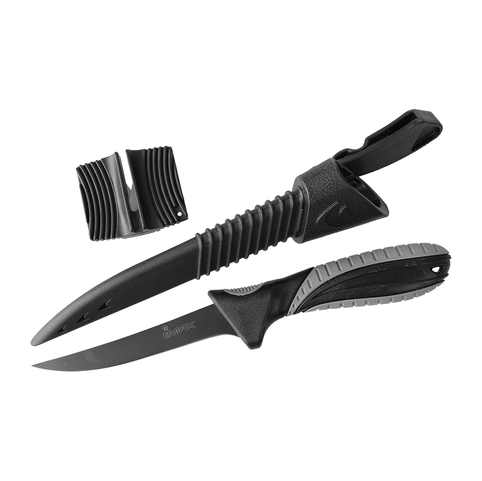 Imax Fishing Fillet Knife With Sharpener 4.5"