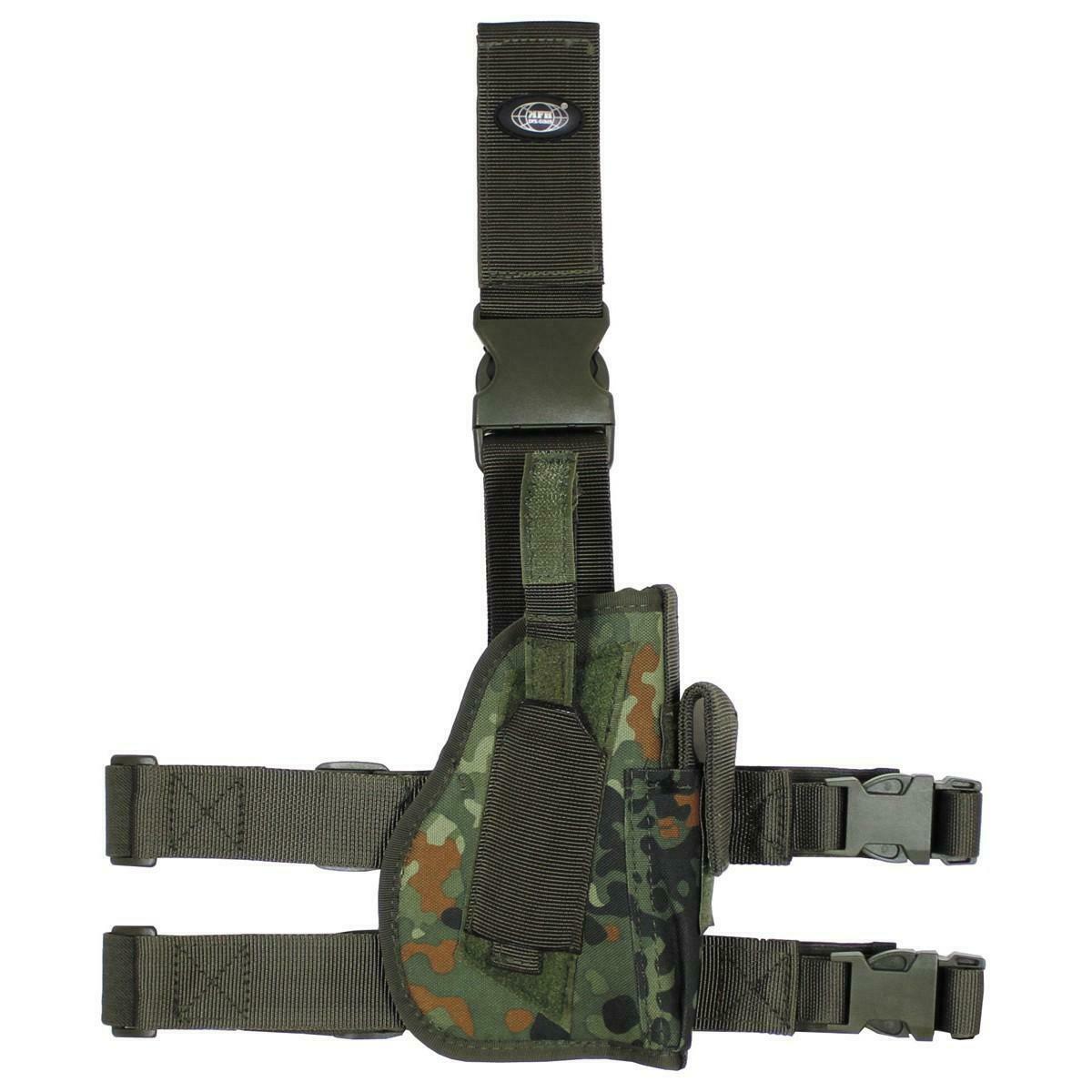 MFH Drop Leg Pistol Holster Flecktarn