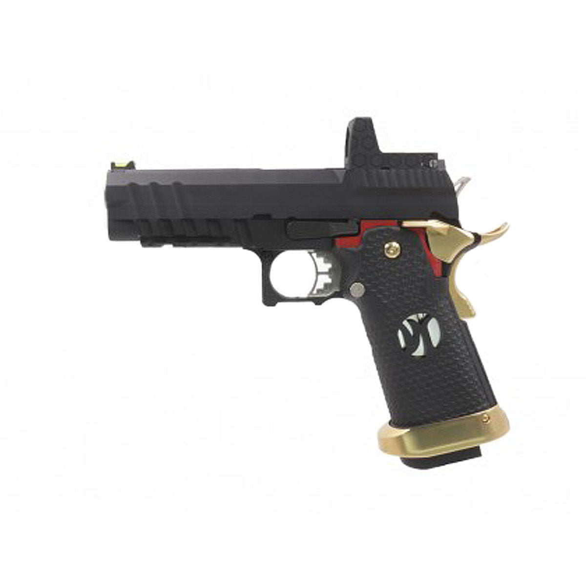 Armorer Works Airsoft HX2601 Green Gas Hi-capa 4.3 with Faux Red Dot 6mm