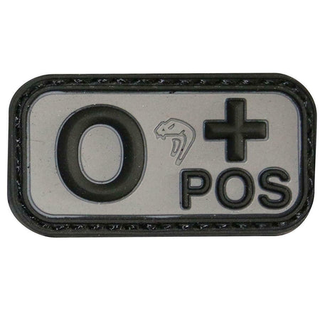 Viper Rubber Blood Group Patch Black