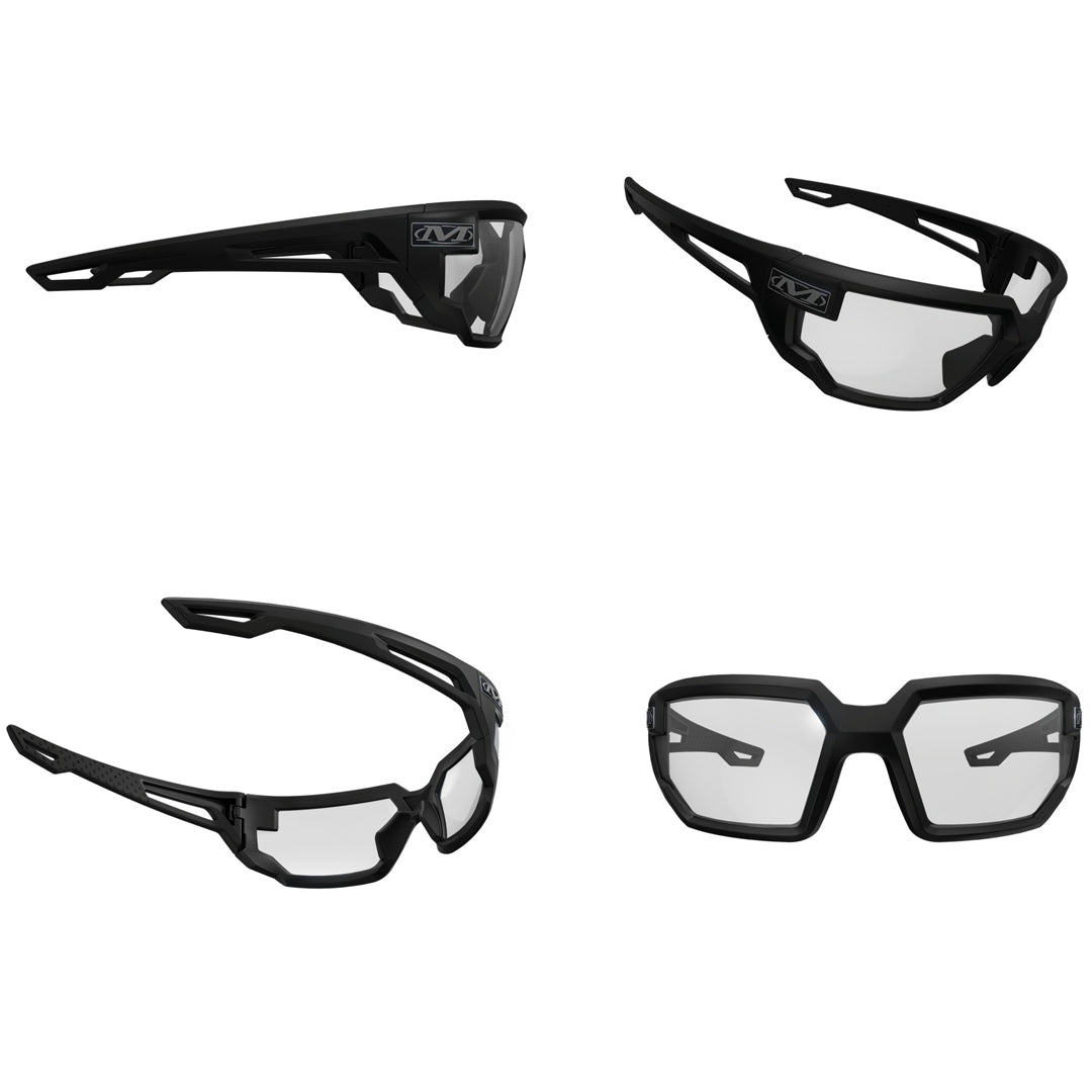 Mechanix TYPE-X Safety Glasses Black Frame Clear Lens