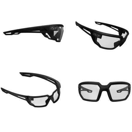 Mechanix TYPE-X Safety Glasses Black Frame Clear Lens