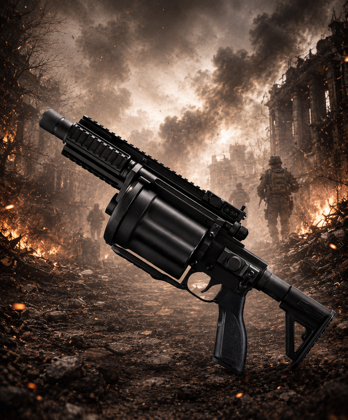 Black airsoft grenade launcher – Airsoft launchers at Bullseye Country Sport