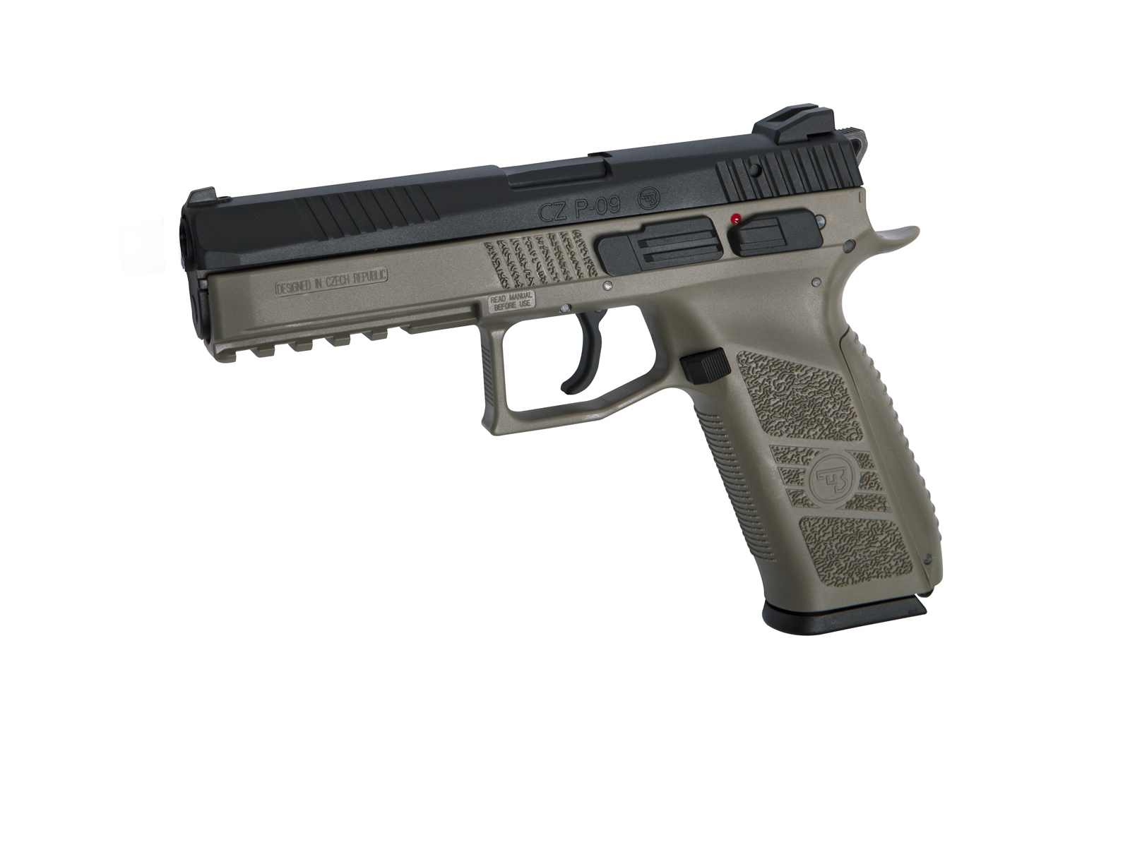 ASG CZ P-09 Airsoft Pistol GBB With Case Black / FDE