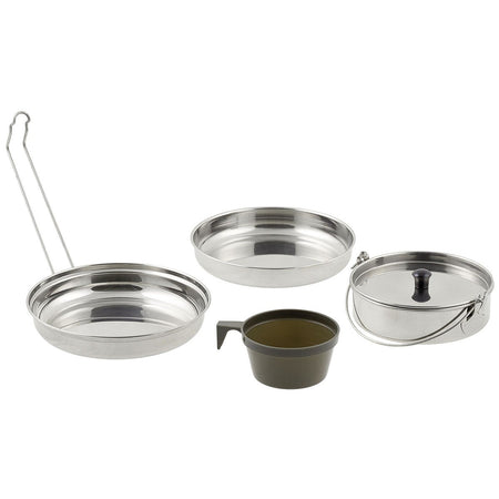 Fox Outdoors Mess Kit Stainless Steel 5 Part Cook Set