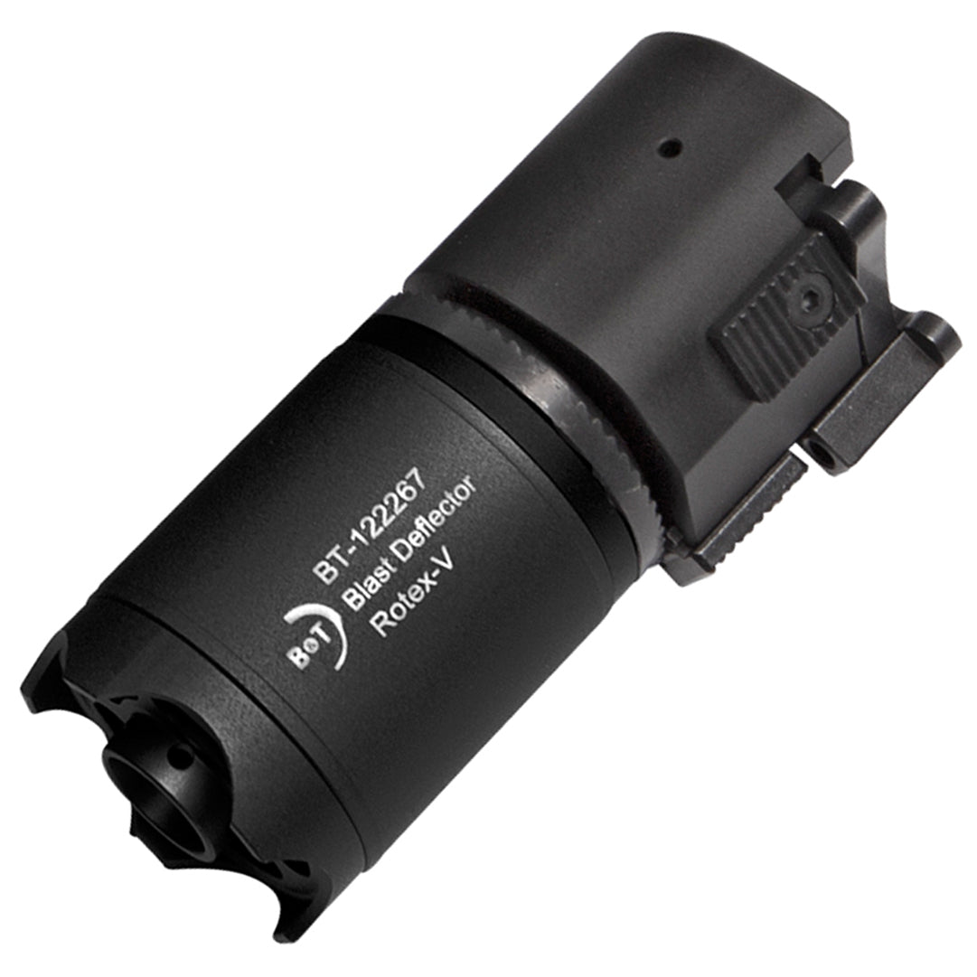 B&T Rotex-V Barrel Extension Mock Suppressor 95mm Blast Deflector Black 