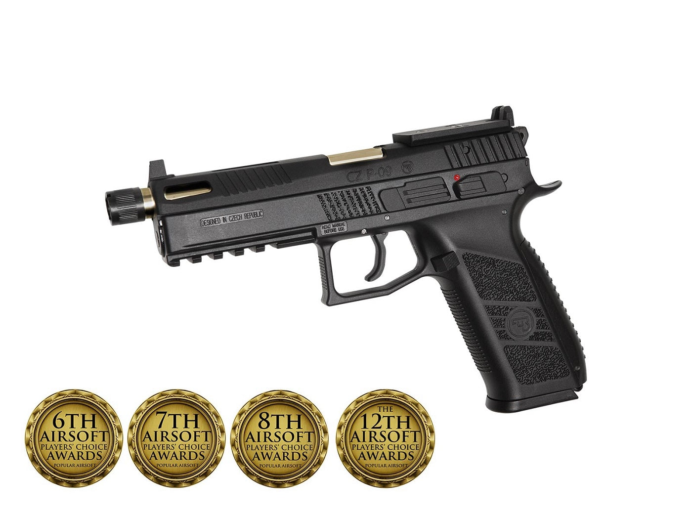 ASG CZ P-09 Airsoft Pistol GBB OR Pistol Black