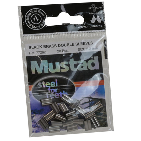 Mustad Fishing Black Brass Sleeve Double 2.2mm