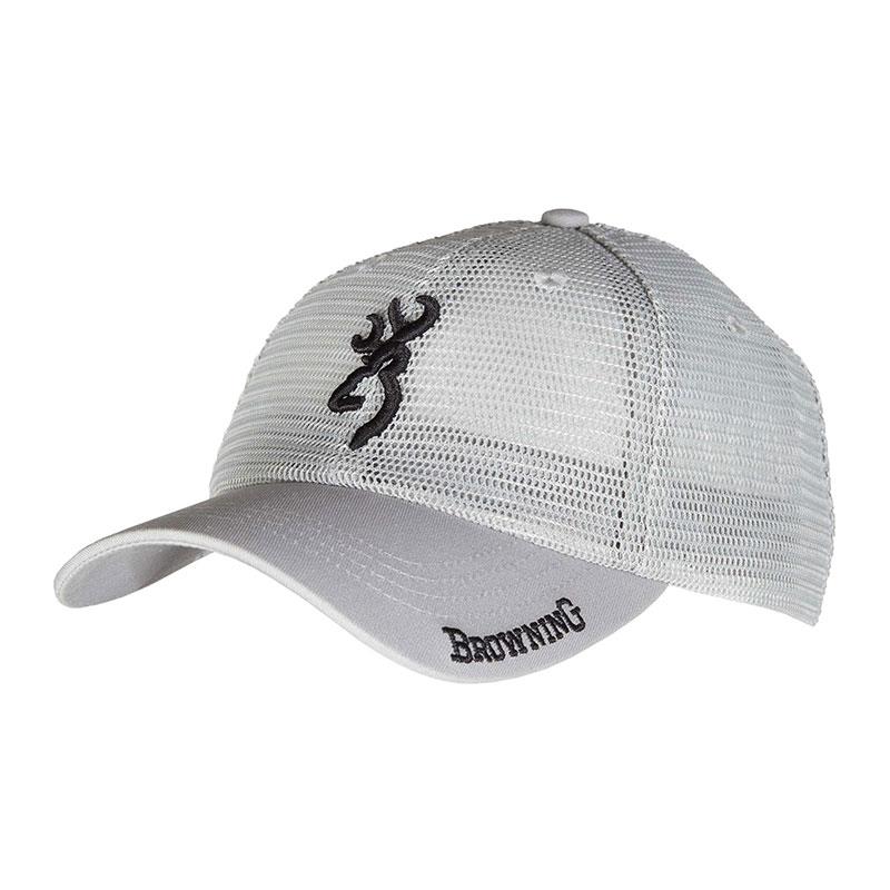 Browning Logo Baseball Hat Cap Time Grey Light