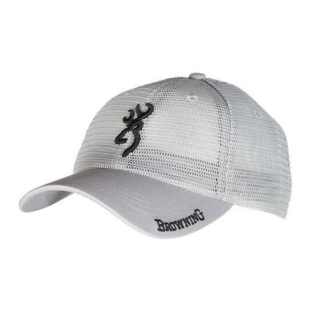 Browning Logo Baseball Hat Cap Time Grey Light
