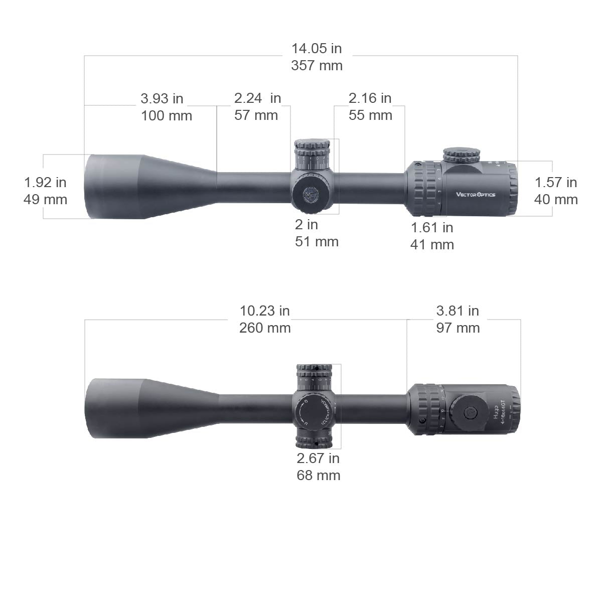 Vector Optics Hugo 4-16x44 GT SFP Telescopic Rifle Scope