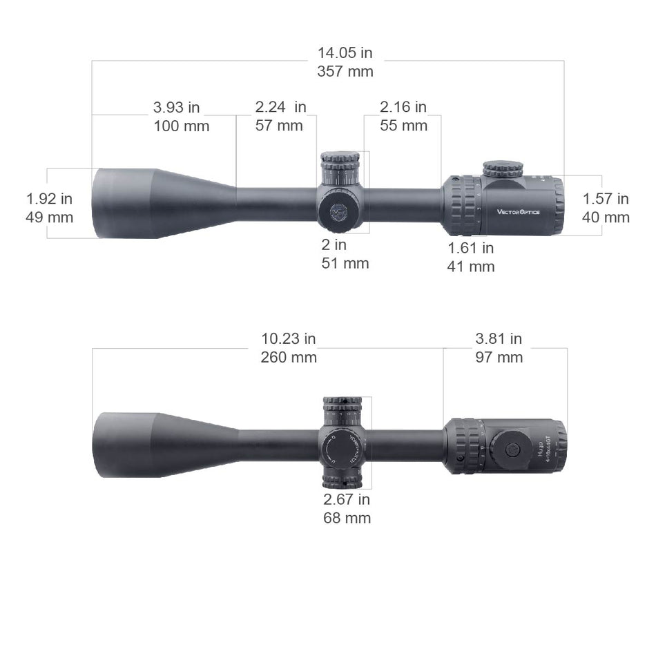 Vector Optics Hugo 4-16x44 GT SFP Telescopic Rifle Scope