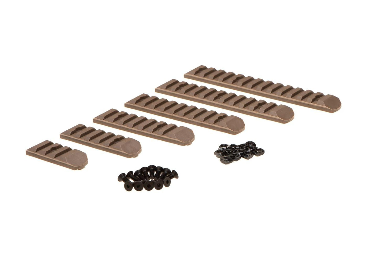 Wadsn MP Airsoft Rail Mount Set for Keymod & M-LOK 6 Pack Dark Earth