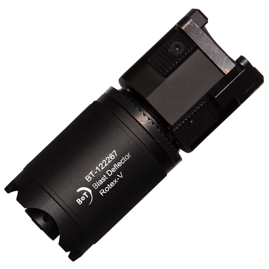 B&T Rotex-V Barrel Extension Mock Suppressor 95mm Blast Deflector Black 
