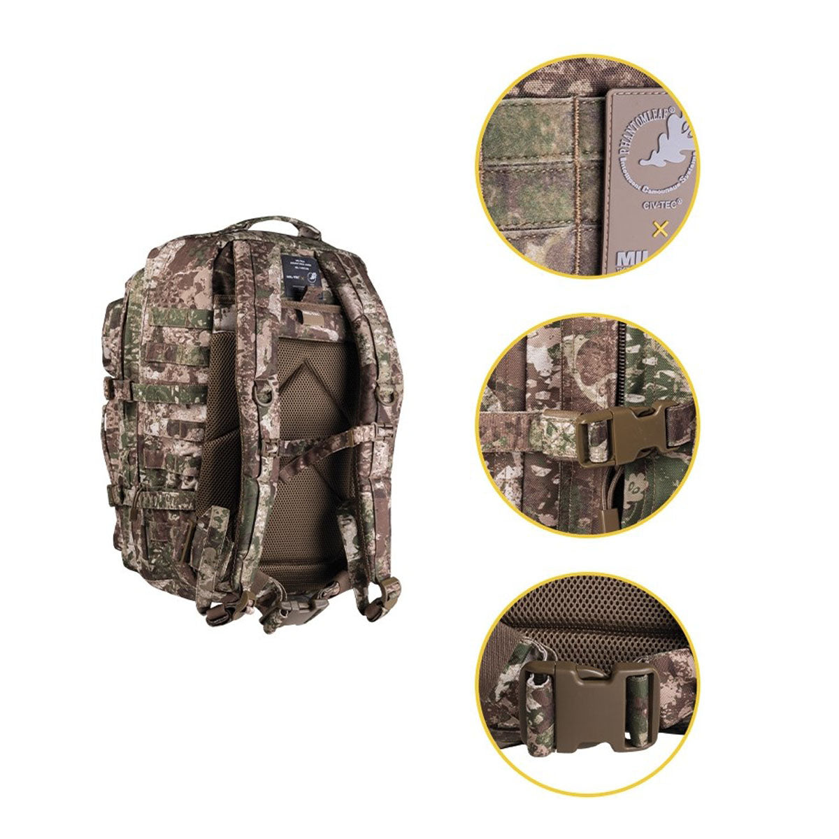 Mil-Tec US Assault Pack Large Phantom Leaf CIV-TEC® WASP I Z2 Camo