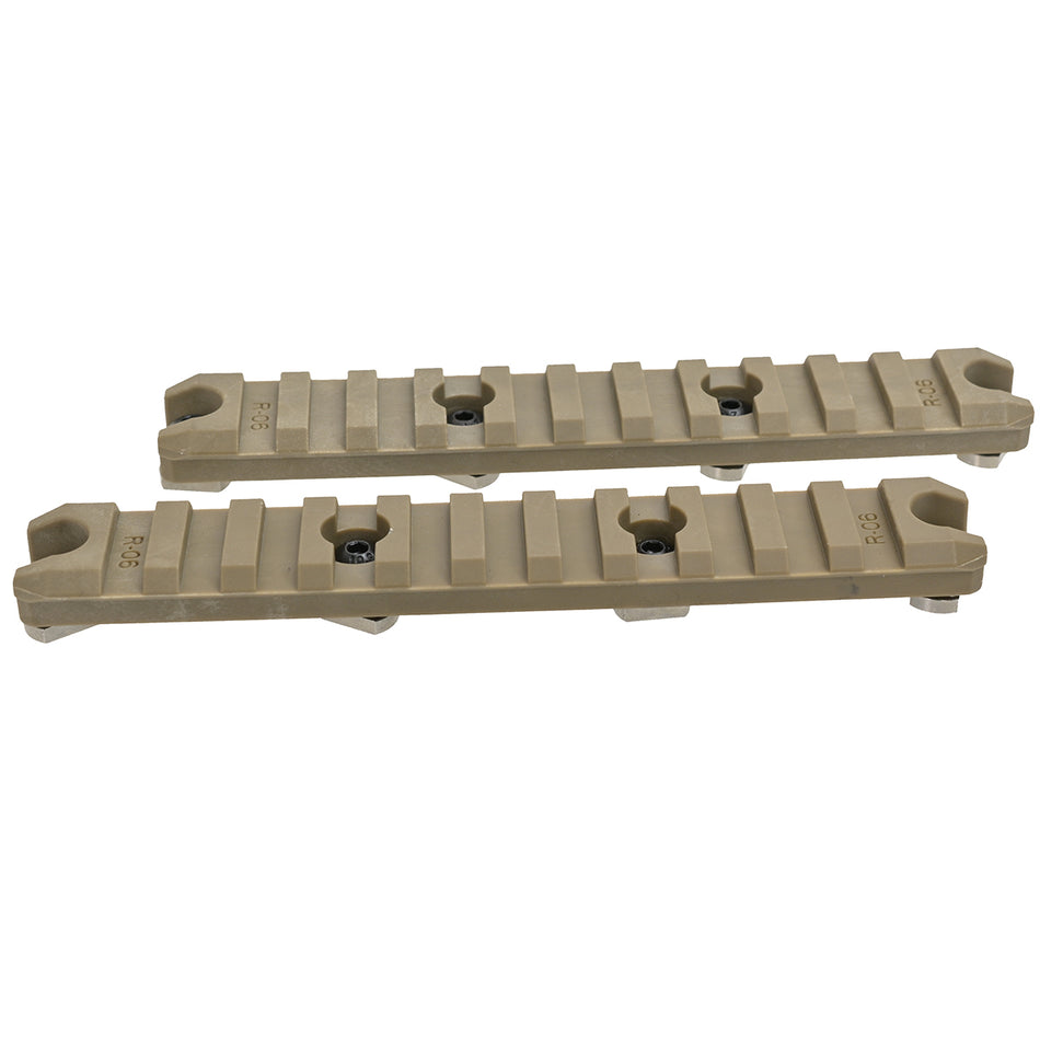 Ares Amoeba 5" M-Lok Key Rail Mount 2pcs Dark Earth