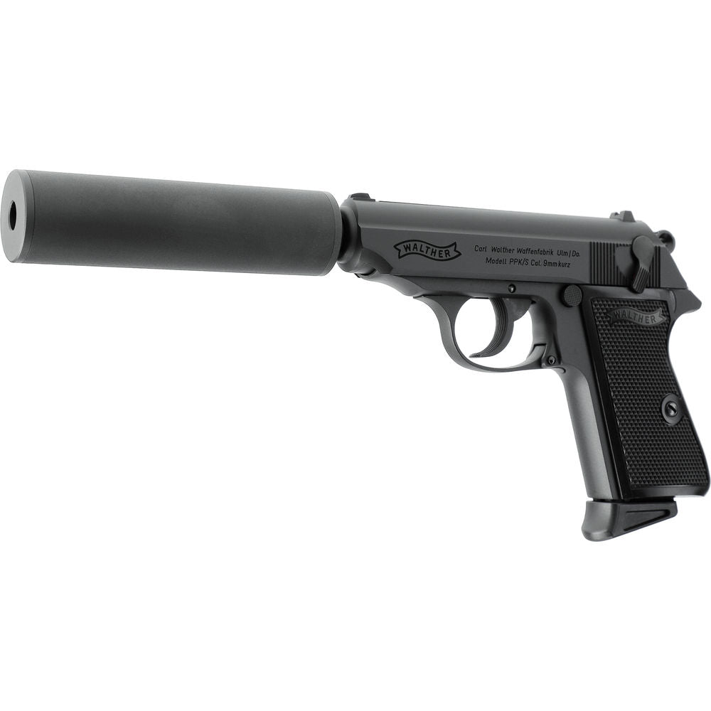 Walther PPK/S Airsoft Pistol With Silencer Kit GBB