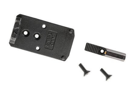Action Army AAP-01 Airsoft Pistol Steel RMR Raised Adapter & Front Sight Set Black