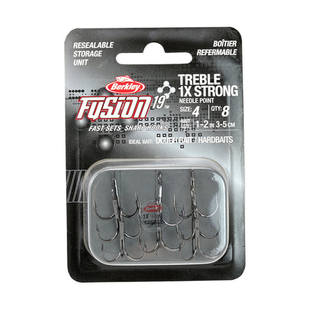 Berkley Fusion19 Treble 1x Strong Needle Point Hooks