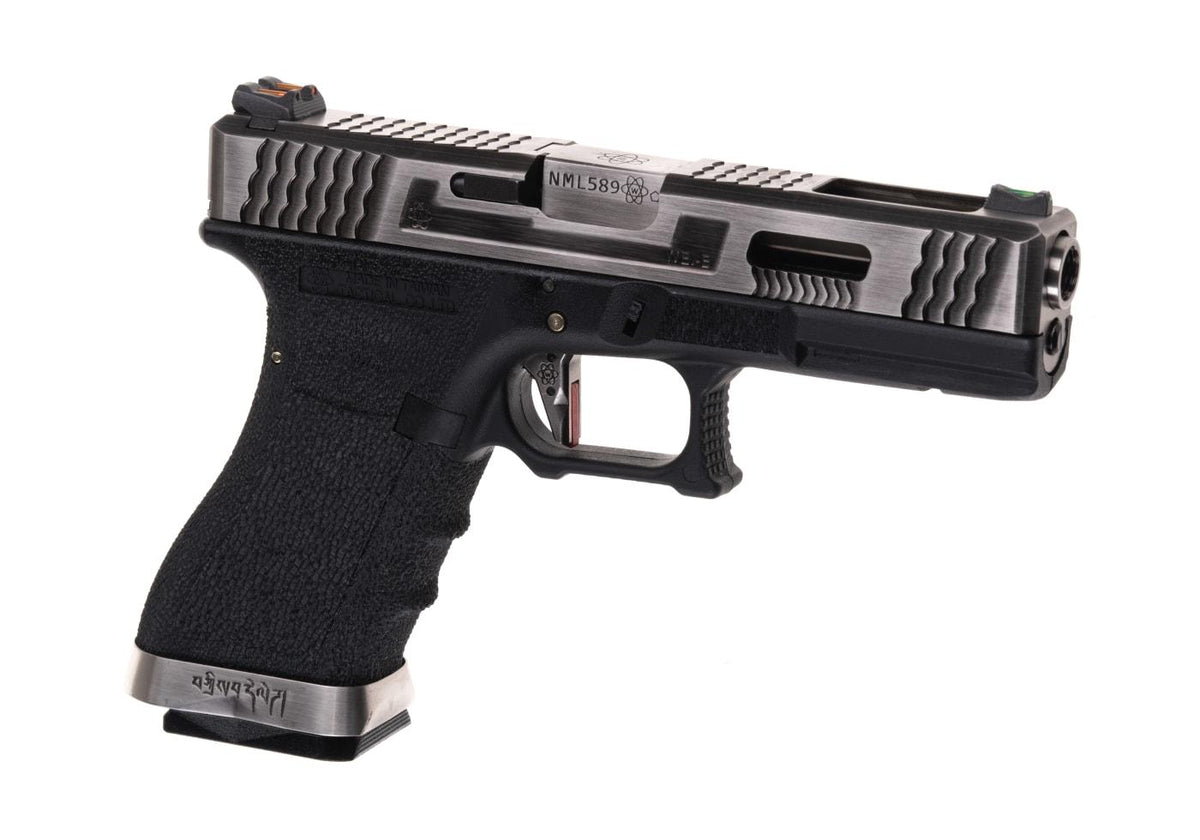 WE Airsoft G-Force EU17 SV Silver Barrel Silver Slide Black Frame Green Gas Pistol