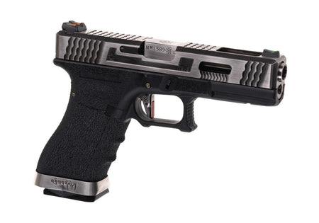 WE Airsoft G-Force EU17 SV Silver Barrel Silver Slide Black Frame Green Gas Pistol