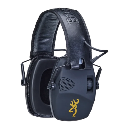Browning Fox Electronic Hearing Earmuffs Ear Defenders Black NRR 20 Decibels