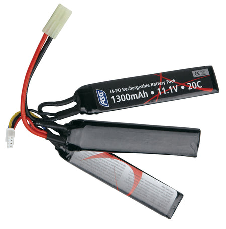 ASG Battery 11.1v 1300 Mah Li-Po Triple Crane Stock (Instore Only)
