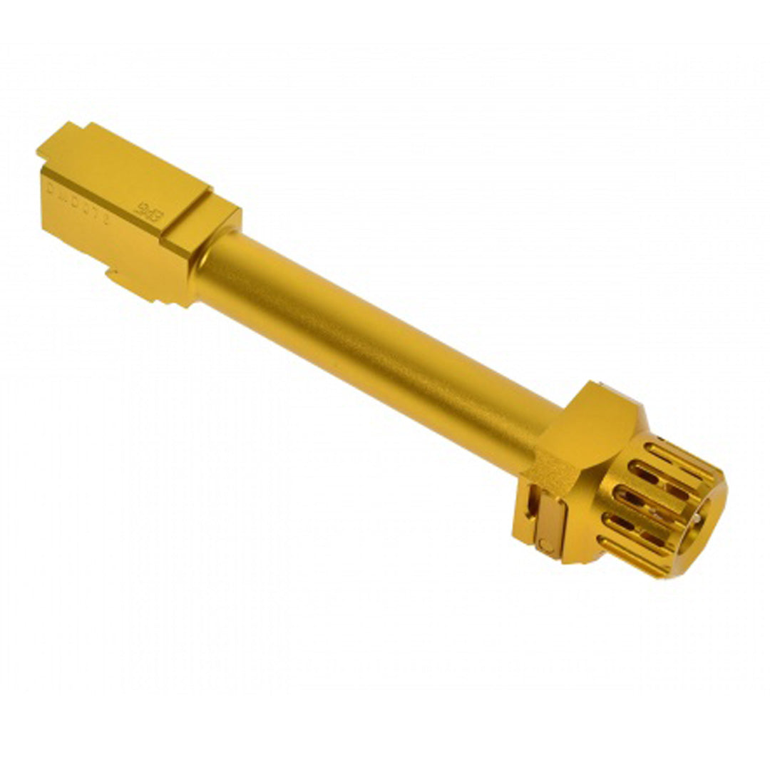 CowCow Airsoft Pistol Fast Lock Outer Barrel Compensator & Barrel Set Gold G17/18 Series