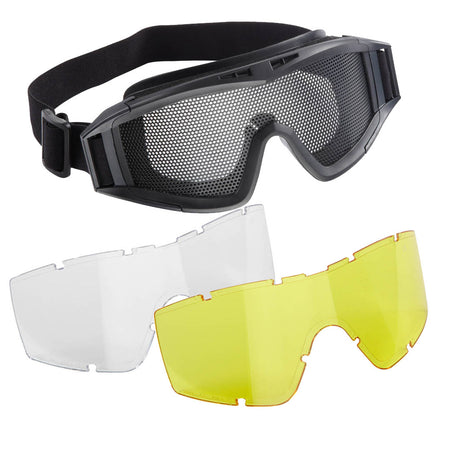 Umarex Elite Force MG300 Large Airsoft Mesh Goggles Glasses 3 Inserts