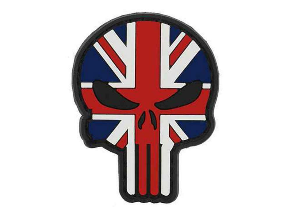 Cobra Rubber Patch UK Skull Red Blue