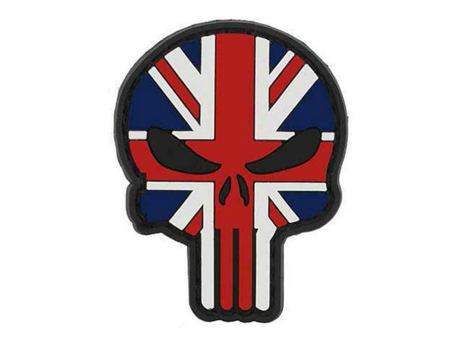 Cobra Rubber Patch UK Skull Red Blue