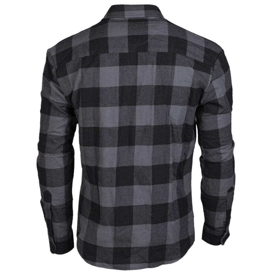 Mil-Tec Lumberjack Check Flannel Shirt Black / Grey