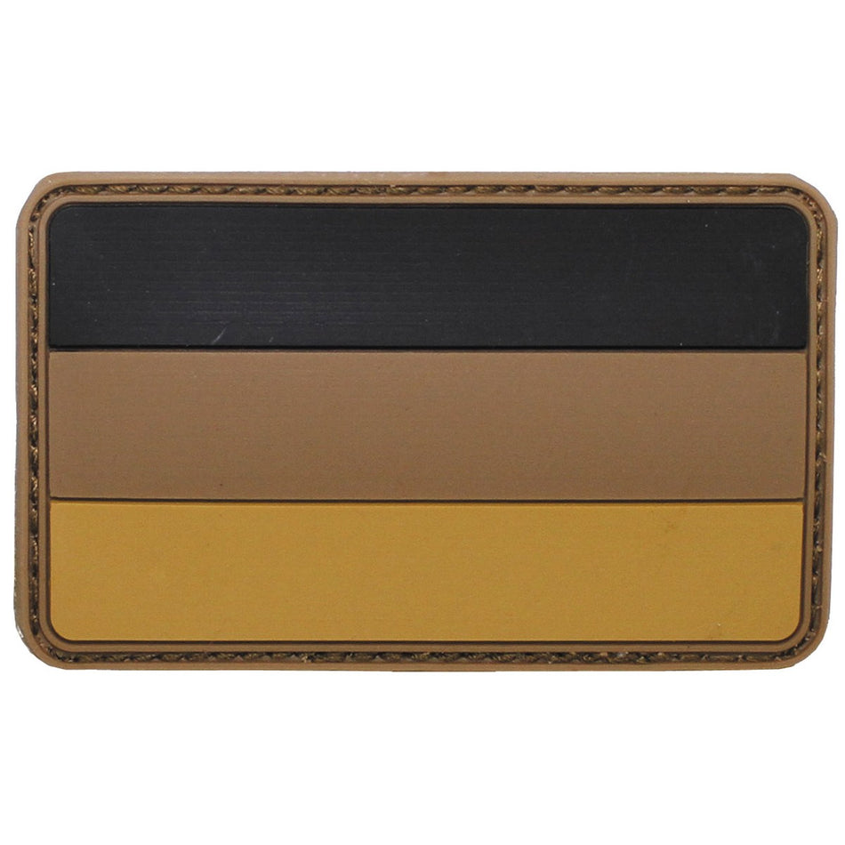 MFH German Flag Rubber Patch 8 x 5 cm Hook & Loop Subdued Desert