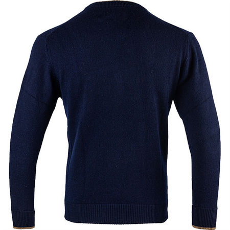 Jack Pyke Mens Ashcombe 100% Lambwool V-Neck Jumper Navy 