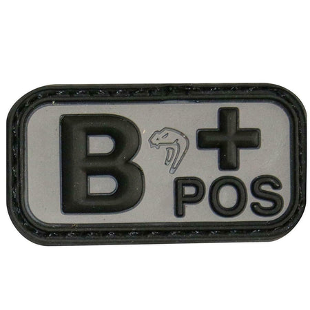 Viper Rubber Blood Group Patch Black