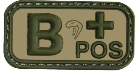 Viper Rubber Blood Group Patch Green