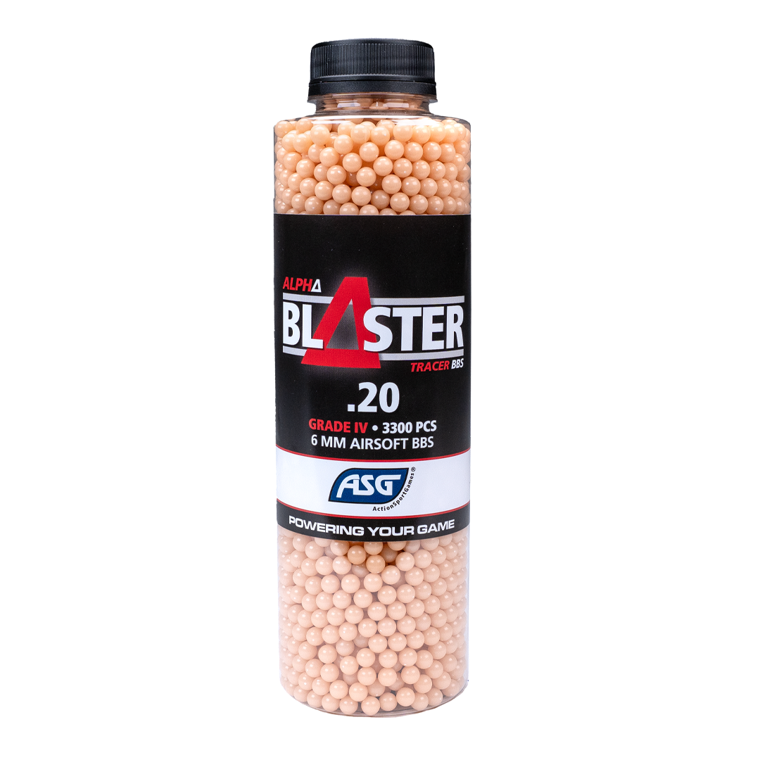 ASG Alpha Blaster Airsoft Red Tracer BBs 0.20g 3300 1 Bottle