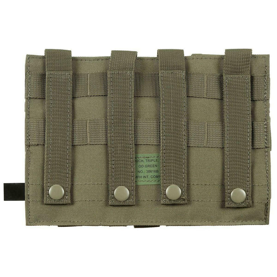 MFH TRIPLE MAGAZINE POUCH M-SERIES GREEN