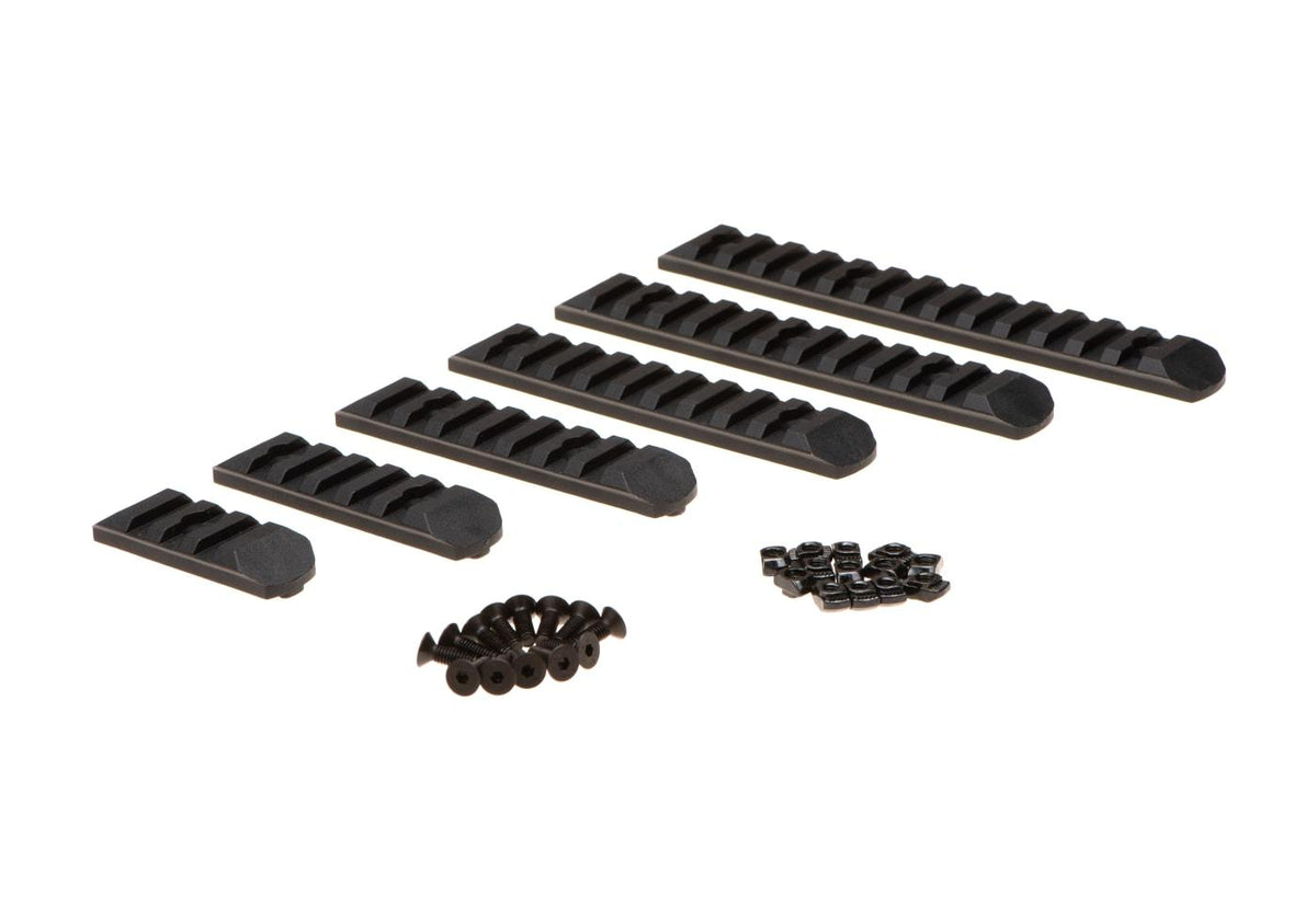 Wadsn MP Airsoft Rail Set for Keymod & M-LOK 6 Pack Black