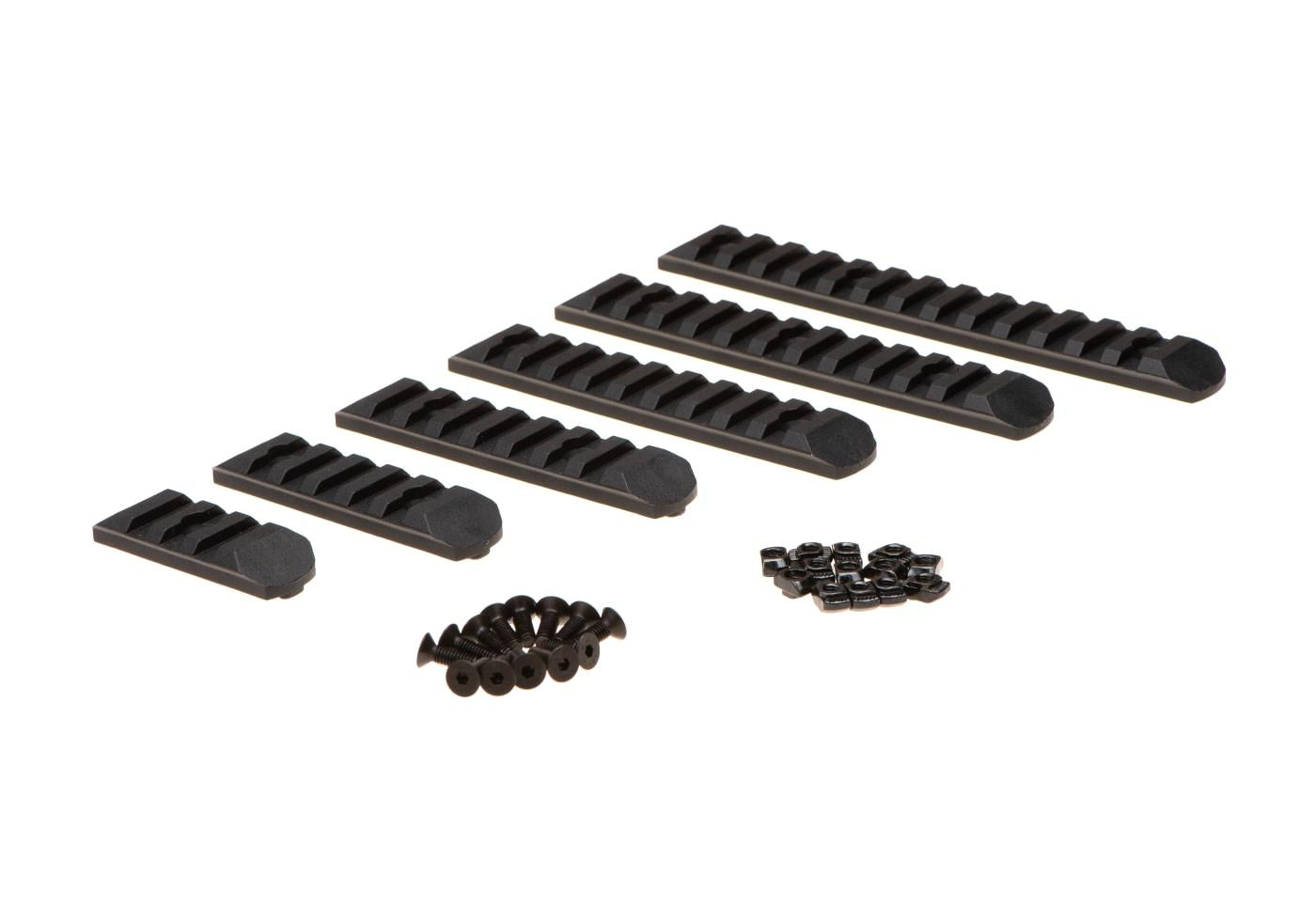Wadsn MP Airsoft Rail Set for Keymod & M-LOK 6 Pack Black